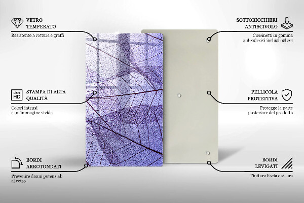 Osłona ściany przy kuchence gazowej Liście z żyłkami