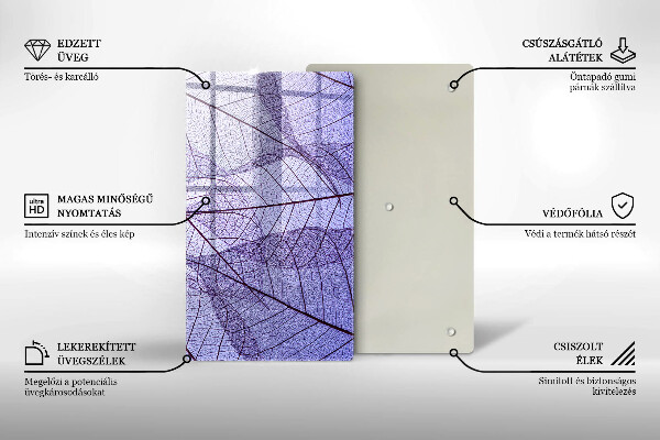 Osłona ściany przy kuchence gazowej Liście z żyłkami