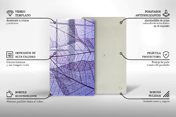 Osłona ściany przy kuchence gazowej Liście z żyłkami