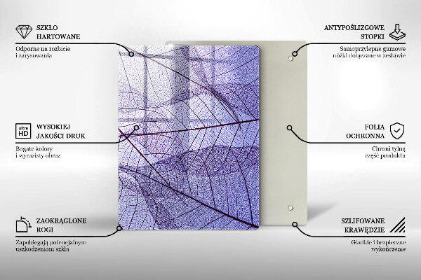 Osłona ściany przy kuchence gazowej Liście z żyłkami