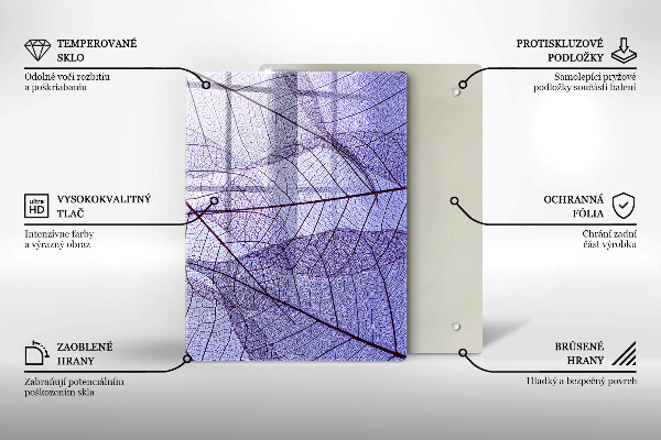 Osłona ściany przy kuchence gazowej Liście z żyłkami