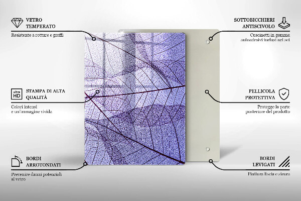 Osłona ściany przy kuchence gazowej Liście z żyłkami