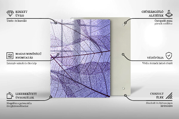 Osłona ściany przy kuchence gazowej Liście z żyłkami