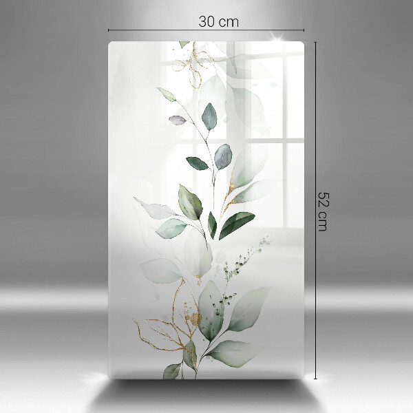 Osłona ściany przy kuchence gazowej Akwarelowe liście
