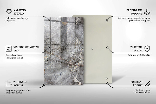 Osłona ściany przy kuchence gazowej Tekstura kamienia