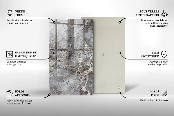 Osłona ściany przy kuchence gazowej Tekstura kamienia