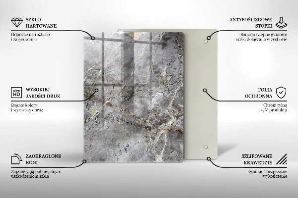 Osłona ściany przy kuchence gazowej Tekstura kamienia