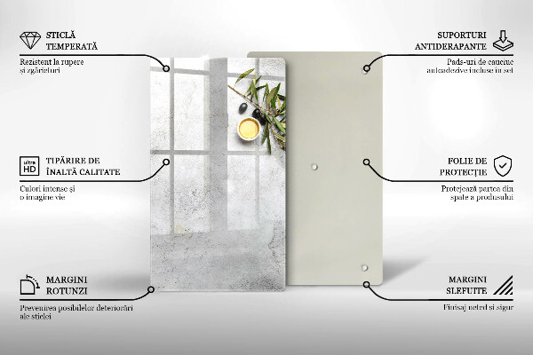 Osłona ściany przy kuchence gazowej Oliwki na betonie