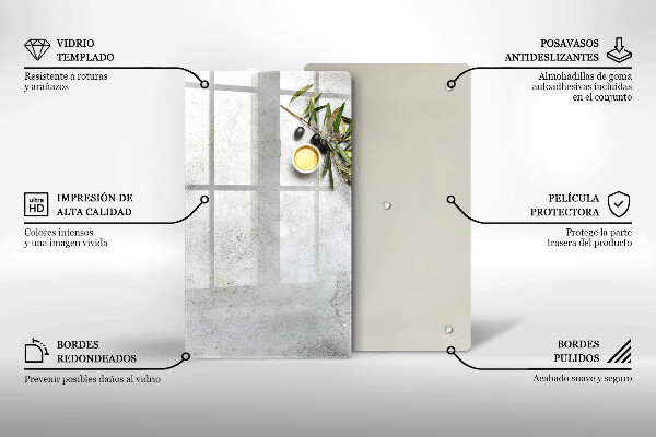 Osłona ściany przy kuchence gazowej Oliwki na betonie