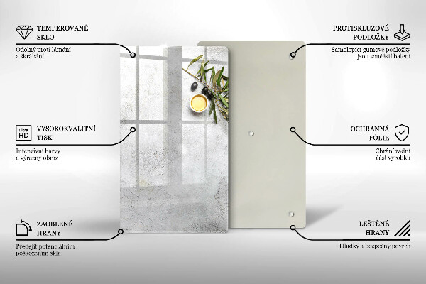 Osłona ściany przy kuchence gazowej Oliwki na betonie