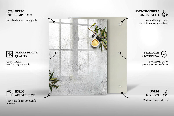 Osłona ściany przy kuchence gazowej Oliwki na betonie