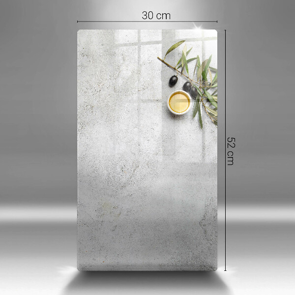 Osłona ściany przy kuchence gazowej Oliwki na betonie