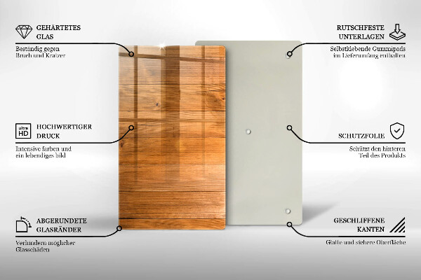 Osłona ściany przy kuchence gazowej Drewniane deski