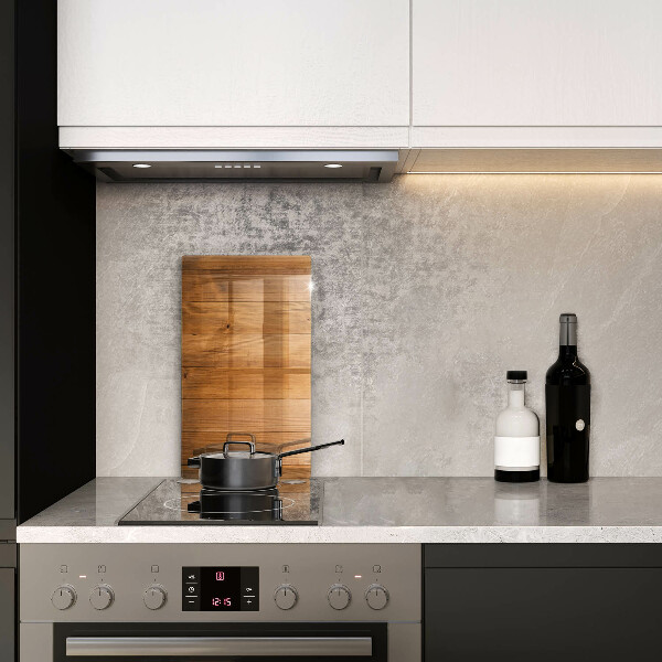 Osłona ściany przy kuchence gazowej Drewniane deski