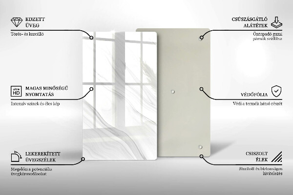 Osłona ściany przy kuchence gazowej Delikatny marmur