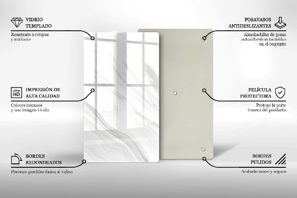 Osłona ściany przy kuchence gazowej Delikatny marmur