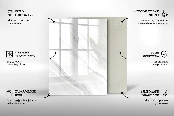 Osłona ściany przy kuchence gazowej Delikatny marmur