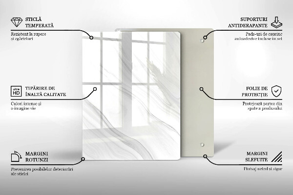 Osłona ściany przy kuchence gazowej Delikatny marmur