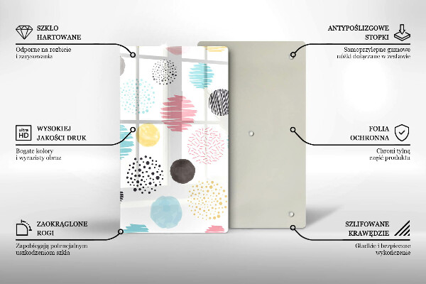 Osłona ściany przy kuchence gazowej Malowane kształty