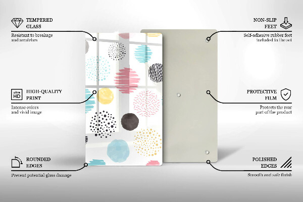 Osłona ściany przy kuchence gazowej Malowane kształty