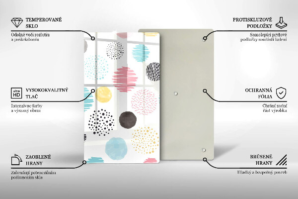 Osłona ściany przy kuchence gazowej Malowane kształty