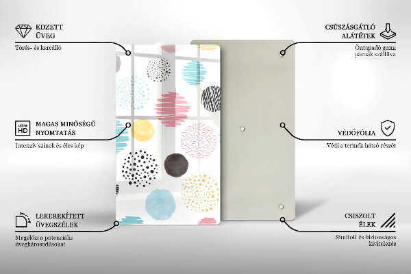 Osłona ściany przy kuchence gazowej Malowane kształty