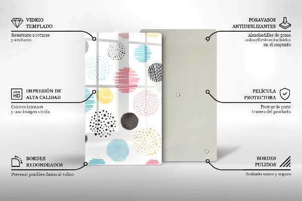 Osłona ściany przy kuchence gazowej Malowane kształty