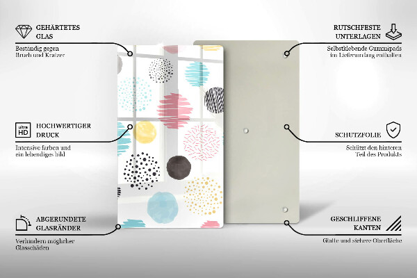 Osłona ściany przy kuchence gazowej Malowane kształty