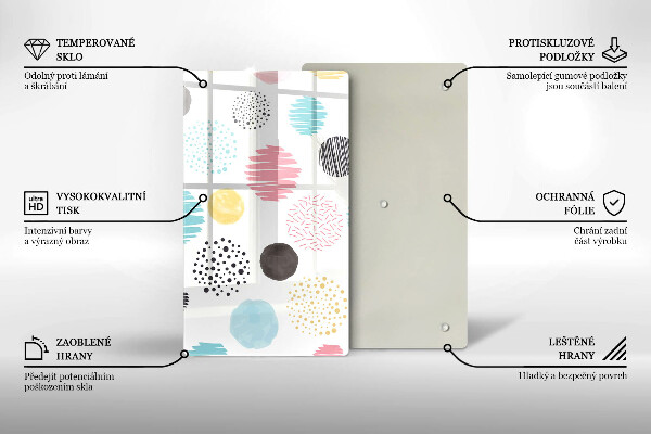 Osłona ściany przy kuchence gazowej Malowane kształty