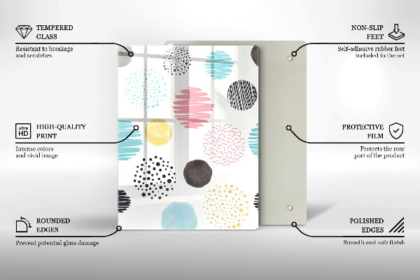 Osłona ściany przy kuchence gazowej Malowane kształty