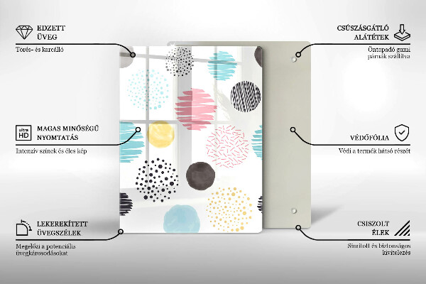 Osłona ściany przy kuchence gazowej Malowane kształty