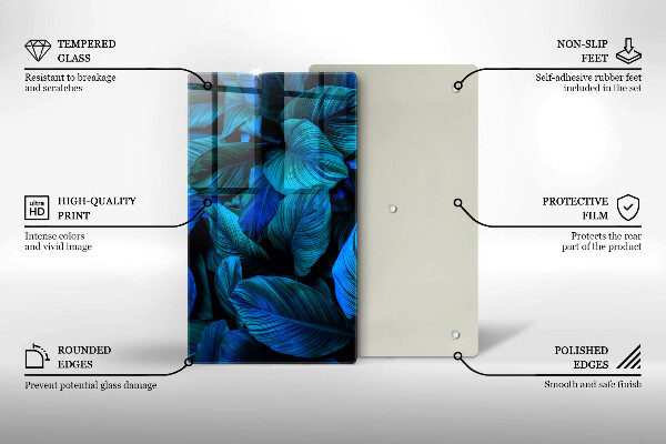 Osłona ściany przy kuchence gazowej Liście roślinność dżungli