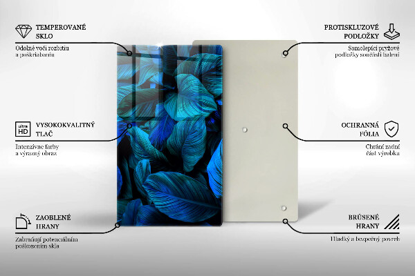 Osłona ściany przy kuchence gazowej Liście roślinność dżungli