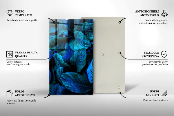 Osłona ściany przy kuchence gazowej Liście roślinność dżungli