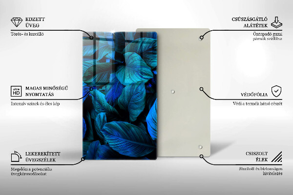 Osłona ściany przy kuchence gazowej Liście roślinność dżungli