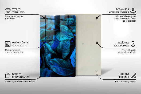 Osłona ściany przy kuchence gazowej Liście roślinność dżungli