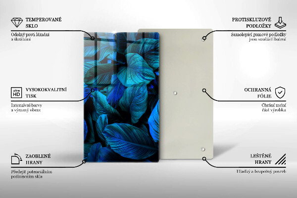 Osłona ściany przy kuchence gazowej Liście roślinność dżungli