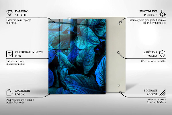 Osłona ściany przy kuchence gazowej Liście roślinność dżungli