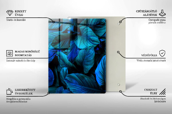 Osłona ściany przy kuchence gazowej Liście roślinność dżungli