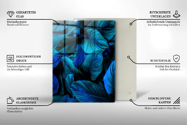 Osłona ściany przy kuchence gazowej Liście roślinność dżungli