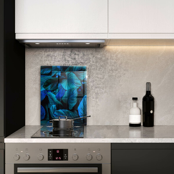 Osłona ściany przy kuchence gazowej Liście roślinność dżungli