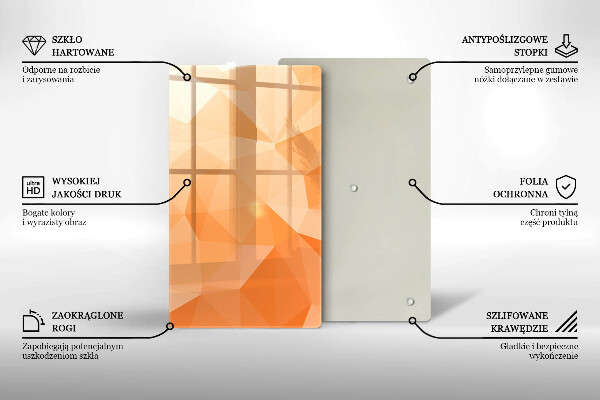 Osłona ściany przy kuchence gazowej Geometryczne tło