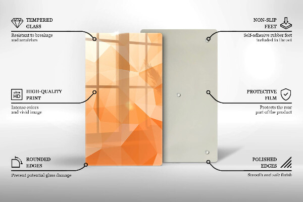 Osłona ściany przy kuchence gazowej Geometryczne tło