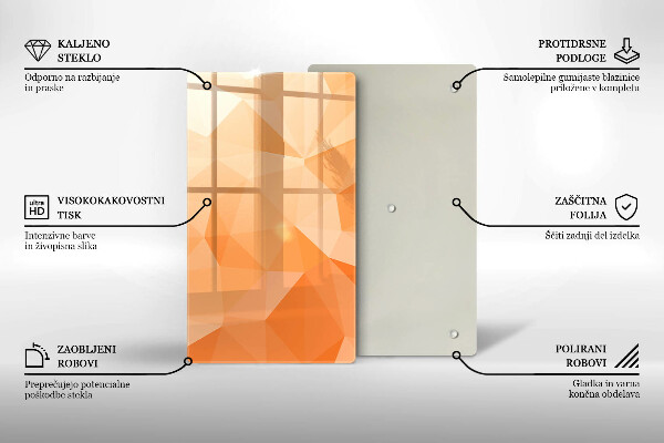 Osłona ściany przy kuchence gazowej Geometryczne tło