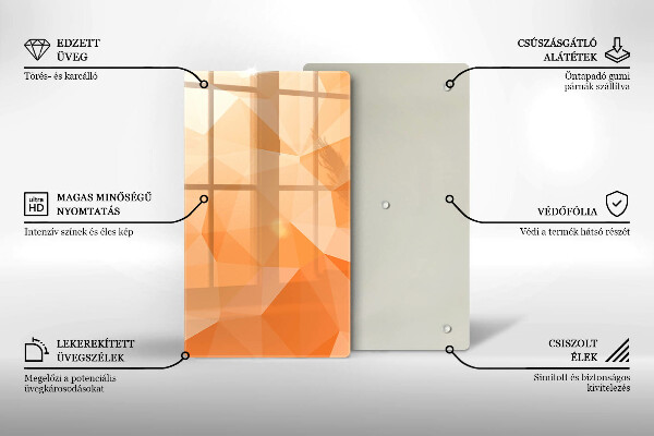 Osłona ściany przy kuchence gazowej Geometryczne tło
