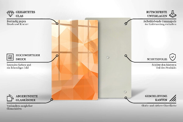 Osłona ściany przy kuchence gazowej Geometryczne tło