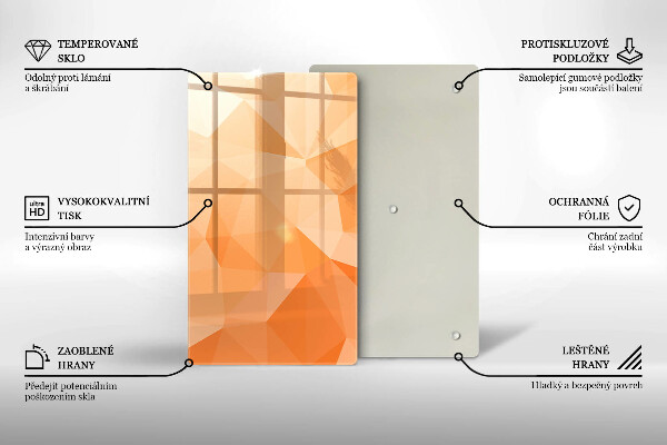 Osłona ściany przy kuchence gazowej Geometryczne tło