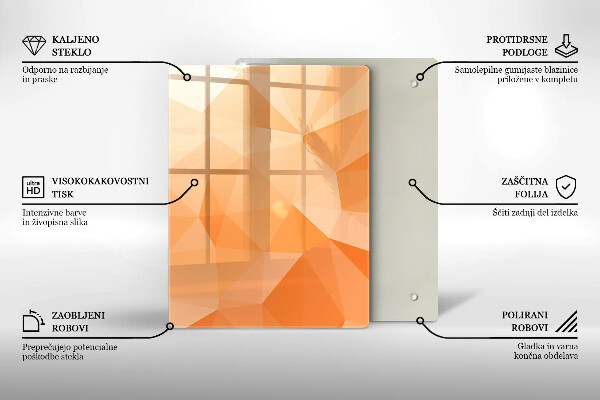 Osłona ściany przy kuchence gazowej Geometryczne tło