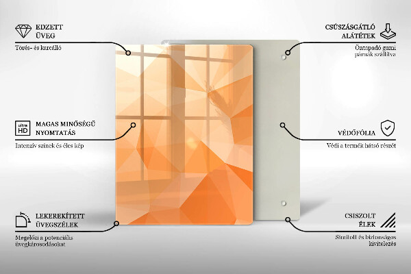 Osłona ściany przy kuchence gazowej Geometryczne tło