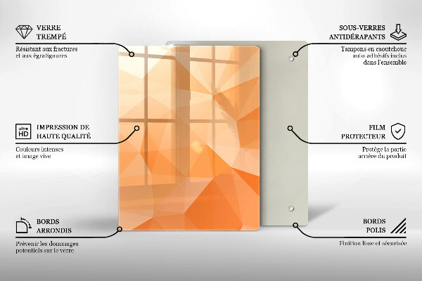Osłona ściany przy kuchence gazowej Geometryczne tło